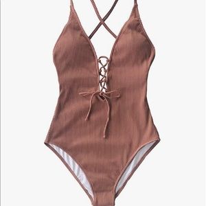 Cupshe Ribbed one piece swimsuit